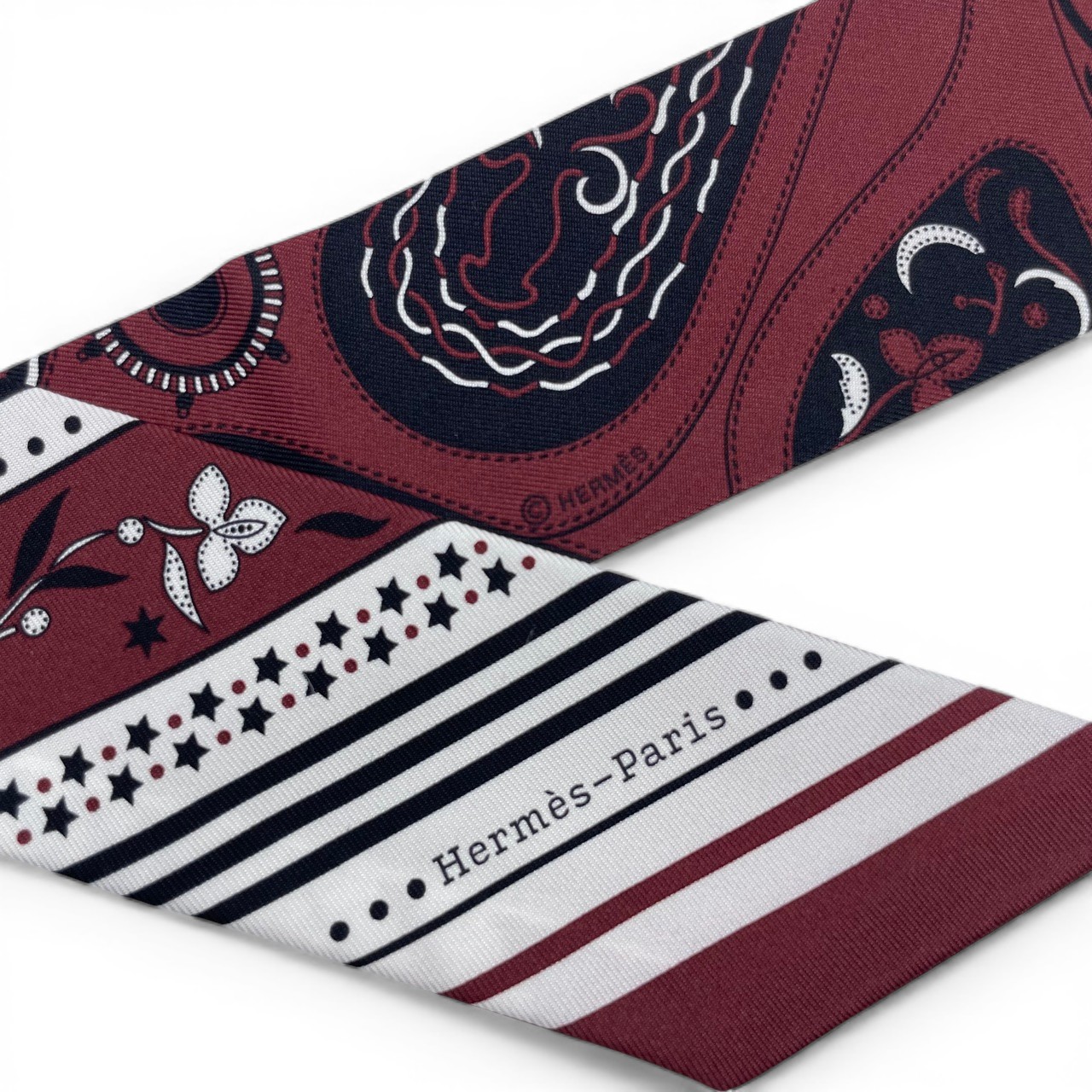 エルメス ツイリー アマゾンの祭典・バンダナ ブルゴーニュ/ノワール