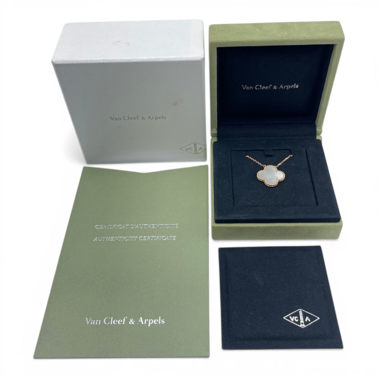 ヴァンクリーフ＆アーペル マジック アルハンブラ ペンダント VCARO41300 マザーオブパール 18K ローズゴールド