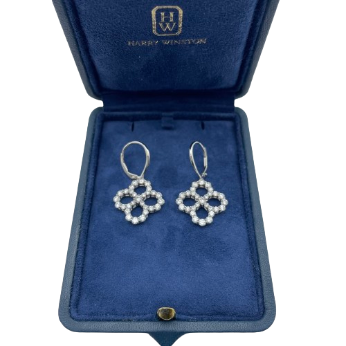 【定価以下】ハリーウィンストン ループ・バイ・ハリー・ウィンストン ループ・オープンモチーフ・ワイヤーイヤリング EADPRDMEL4O プラチナ