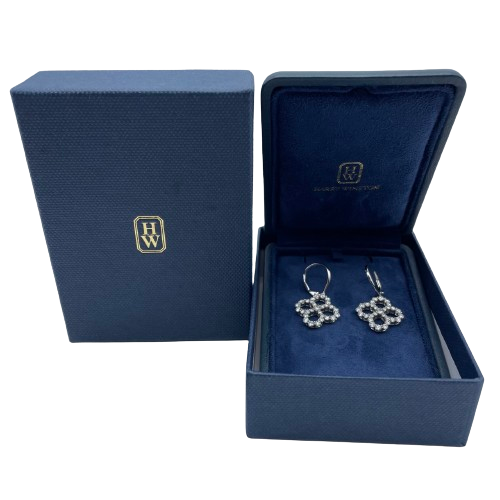 【定価以下】ハリーウィンストン ループ・バイ・ハリー・ウィンストン ループ・オープンモチーフ・ワイヤーイヤリング EADPRDMEL4O プラチナ