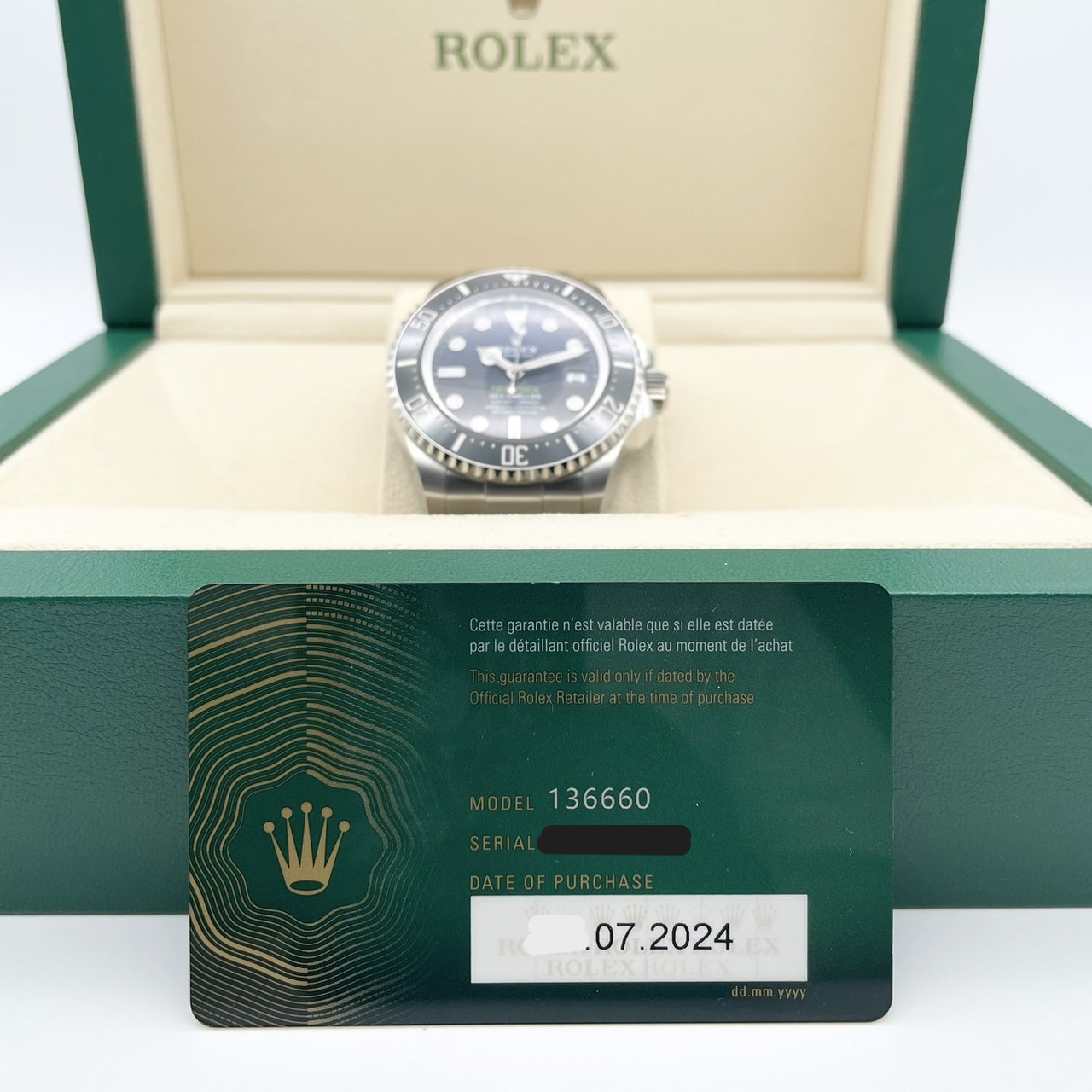 ロレックス シードゥエラーディープシー 136660 Dブルー オイスターブレスレット 44mm