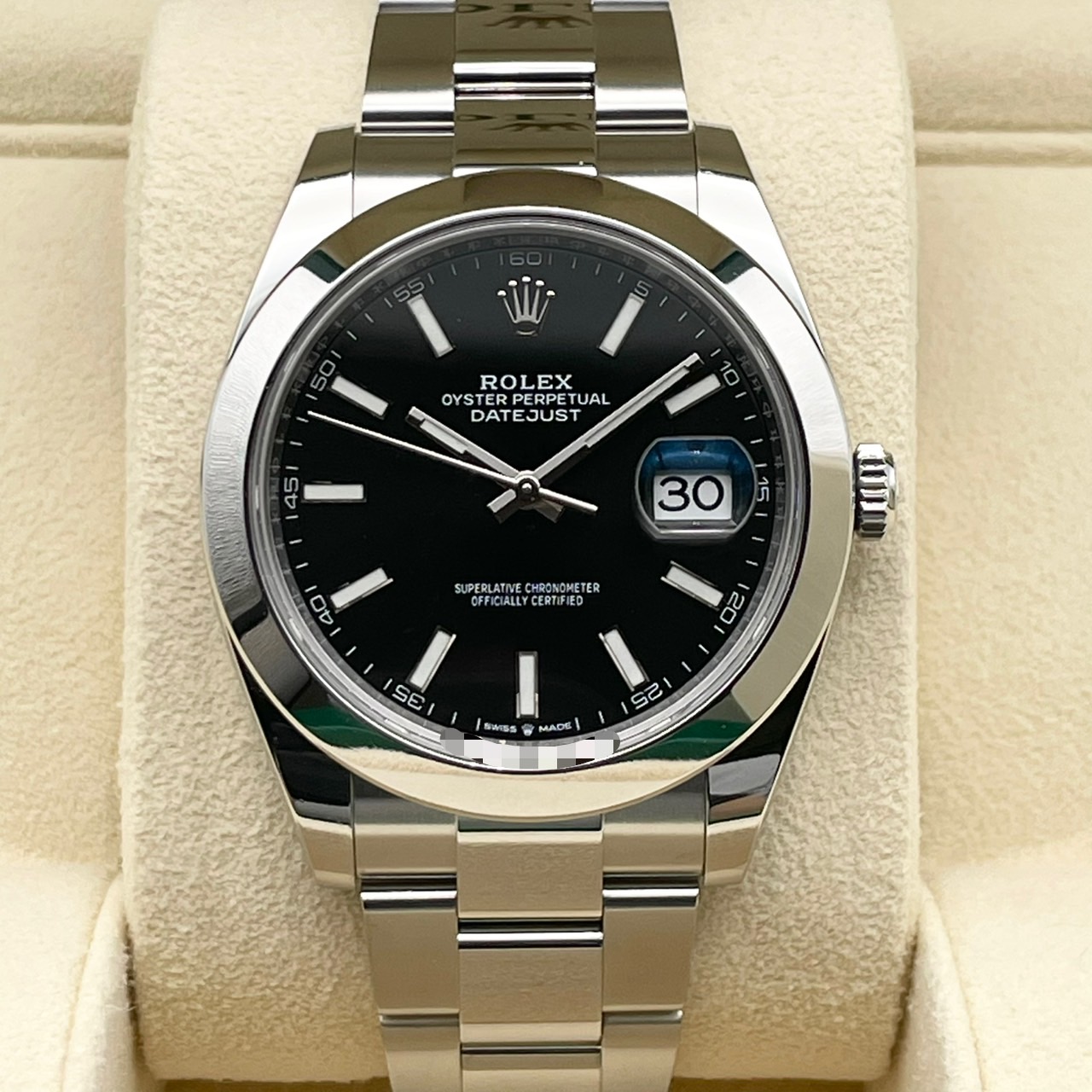 ロレックス デイトジャスト 126300 ブラック オイスターブレス 41mm 
