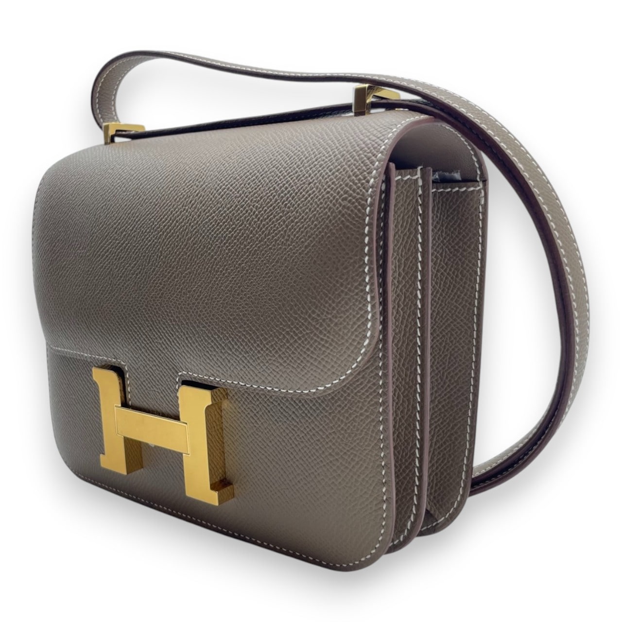 エルメス コンスタンスミニ 18 エトゥープ エプソン ゴールド金具 K刻印