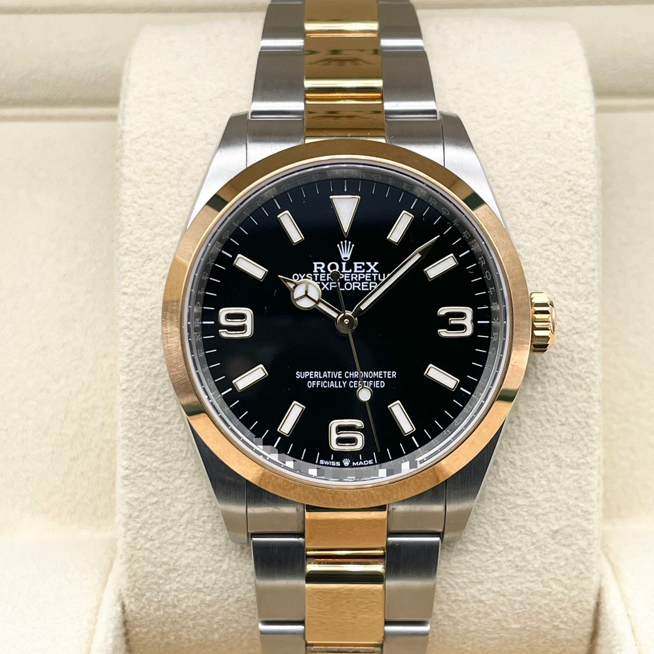 ロレックス エクスプローラー 124273 ブラック ステンレススチール+イエローゴールド 36mm