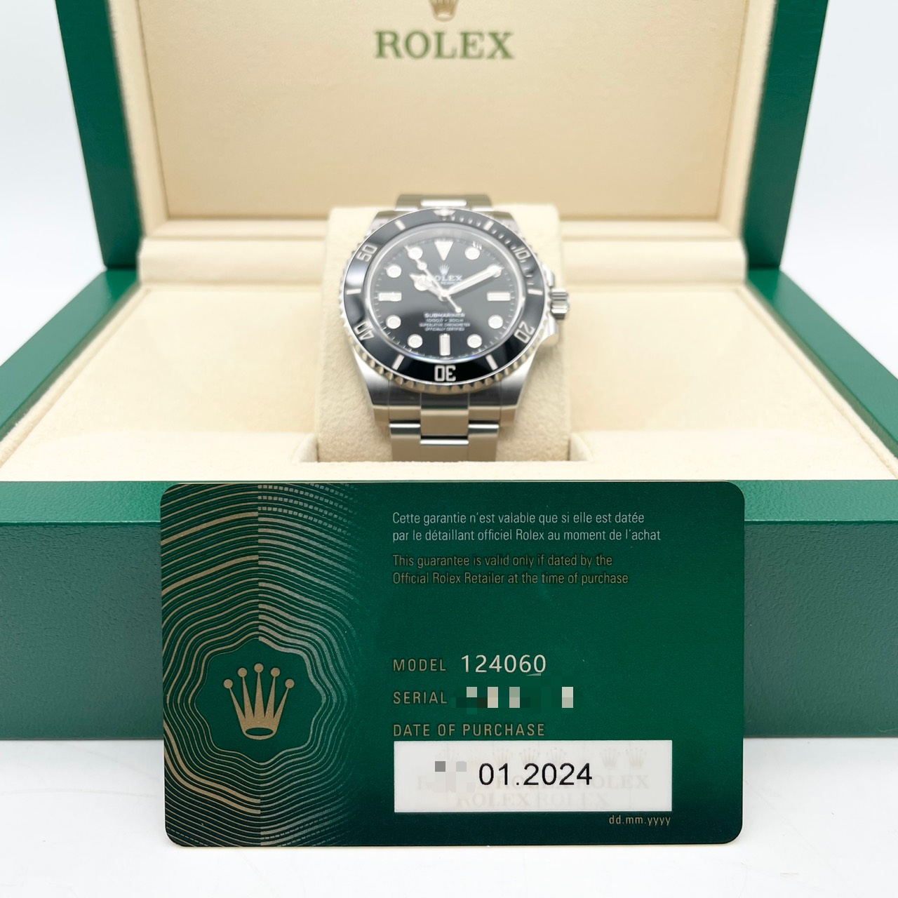 ロレックス サブマリーナ ノンデイト 124060 ブラック 41mm