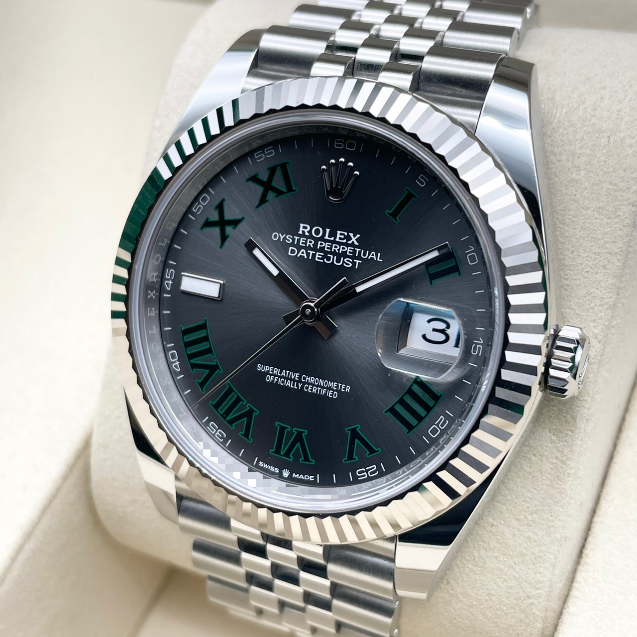 【保証日付2026年3月！】ロレックス デイトジャスト 126334 スレートローマン ジュビリーブレスレット 41mm