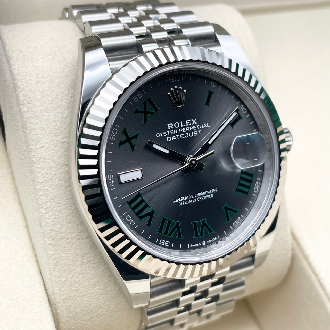 【保証日付2026年3月！】ロレックス デイトジャスト 126334 スレートローマン ジュビリーブレスレット 41mm