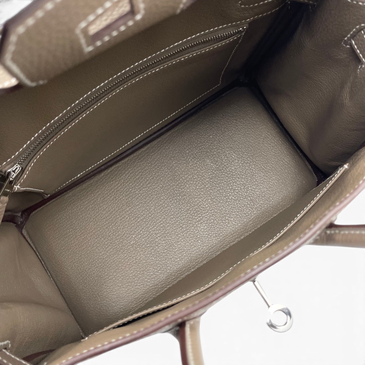 エルメス バーキン 25 エトゥープ トゴ シルバー金具 B刻印