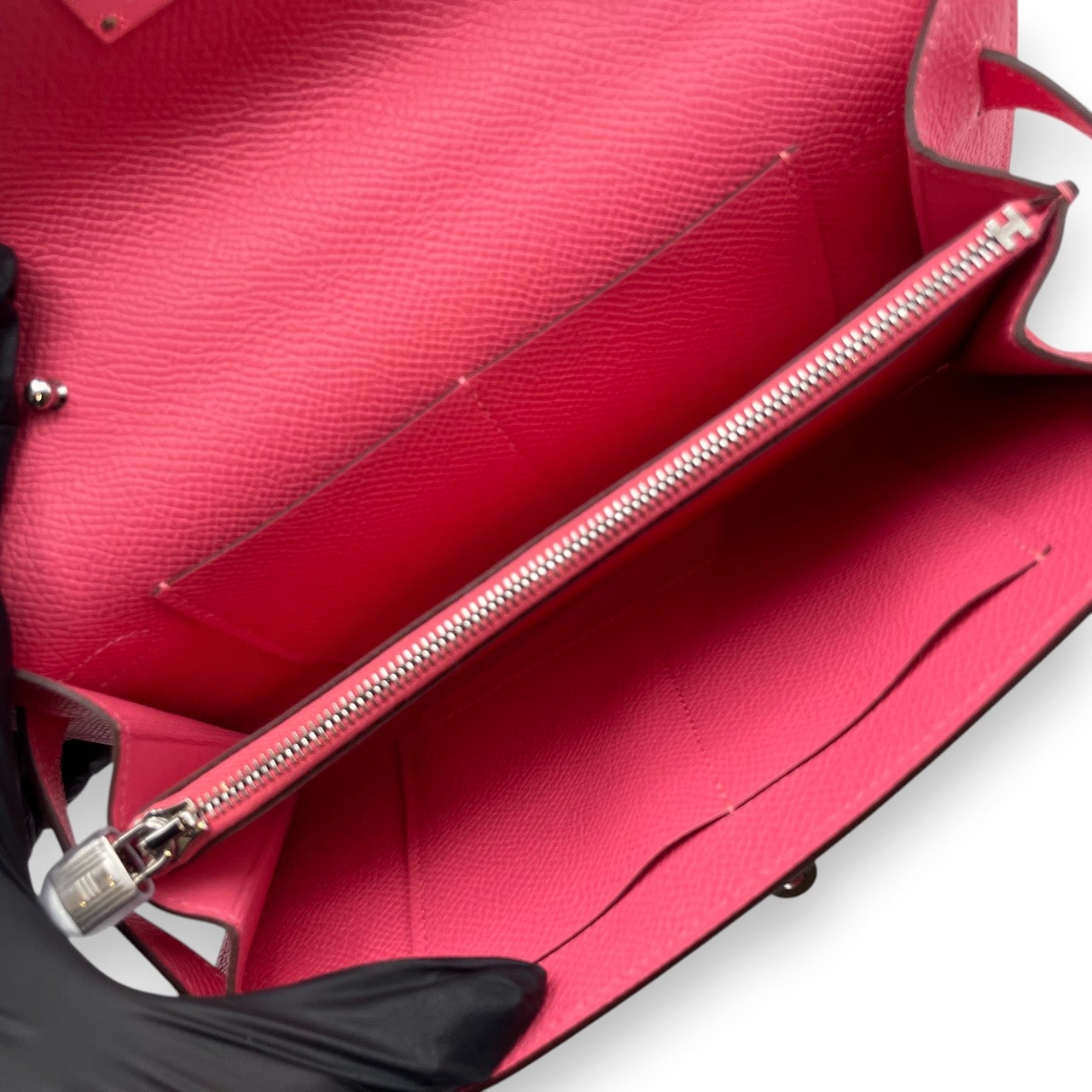 エルメス ケリートゥーゴー ローズアザレ エプソン シルバー金具 K刻印