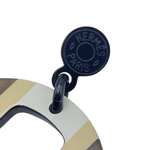 【HERMES】エルメス バッファローホーン ラッカー ピアス HERMES （美品）エルメス イスム Isthme ピアス バッファロー