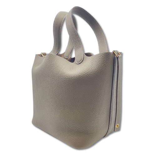 エルメス ピコタンロック MM エトゥープ トリヨンクレマンス ゴールド金具 W刻印