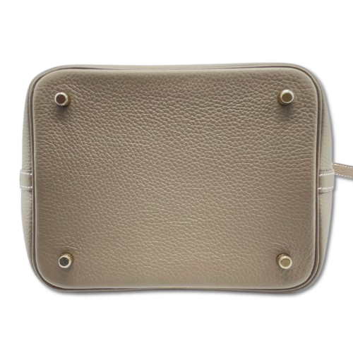 エルメス ピコタンロック MM エトゥープ トリヨンクレマンス ゴールド金具 W刻印