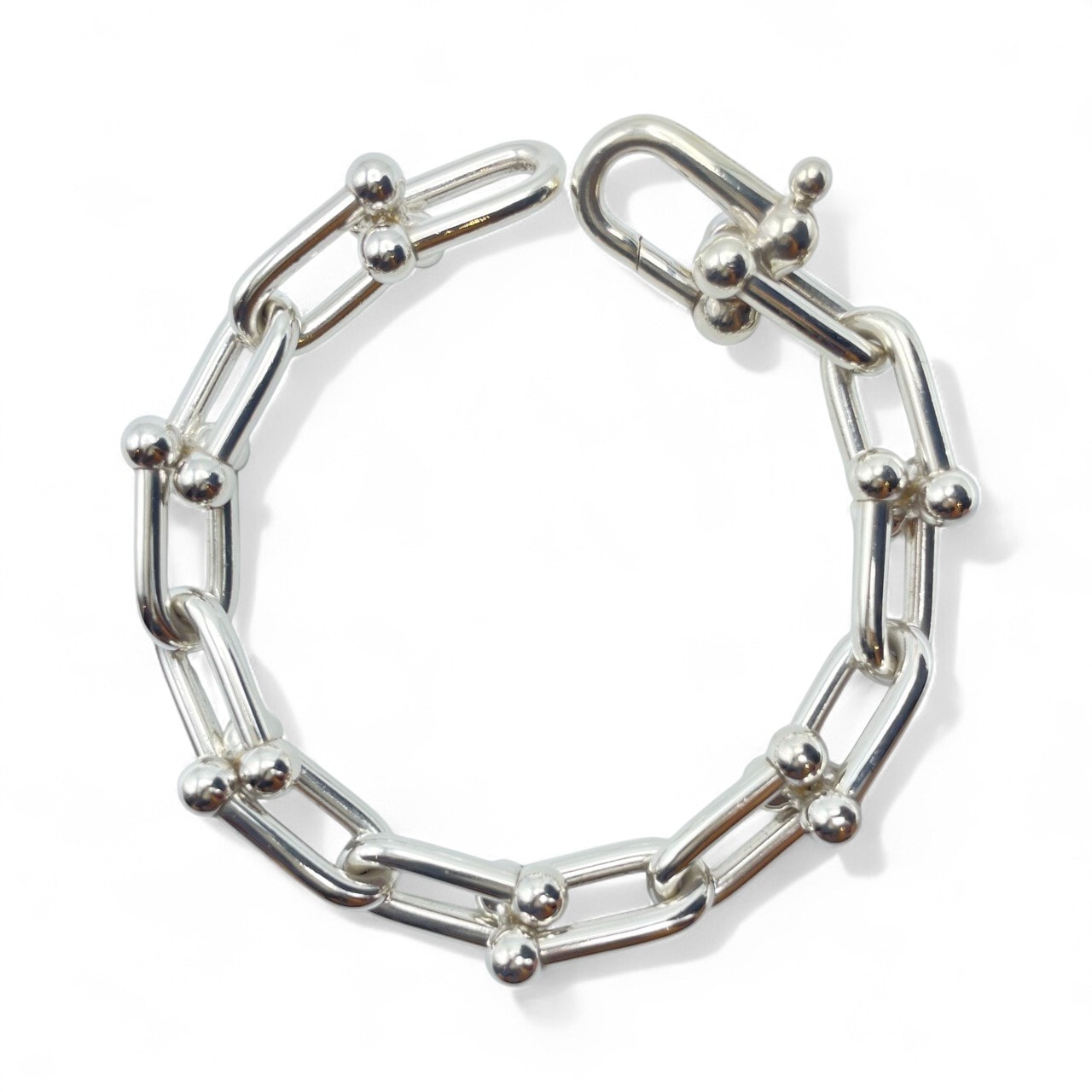 ティファニー ハードウェア ブレスレット ラージ シルバー925 14コマ　