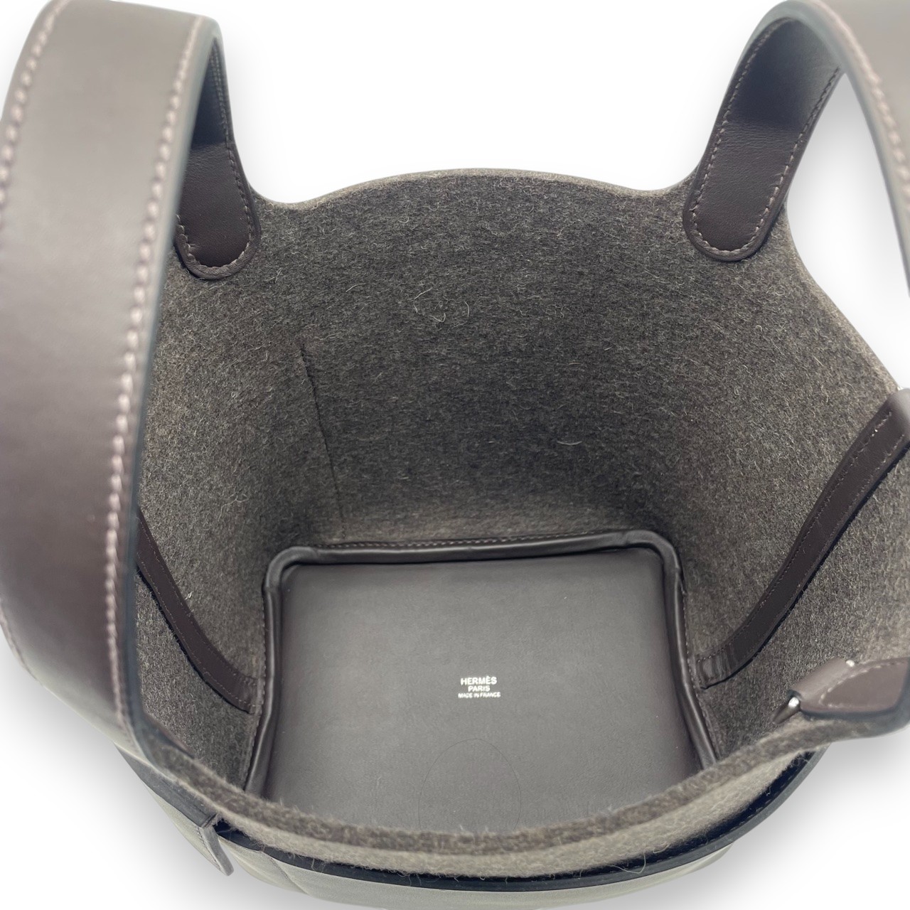 【新品未使用】HERMES ピコタンロック PMサイズ　エベンヌ　K刻印 エルメス ピコタンロック PM エベンヌ トリヨンクレマンス シルバー