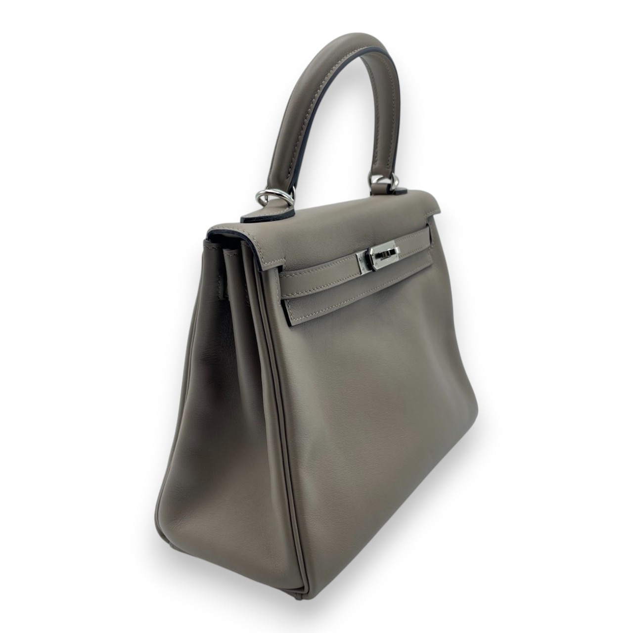 エルメス ケリー 25 グリアスファルト スイフト シルバー金具 D刻印