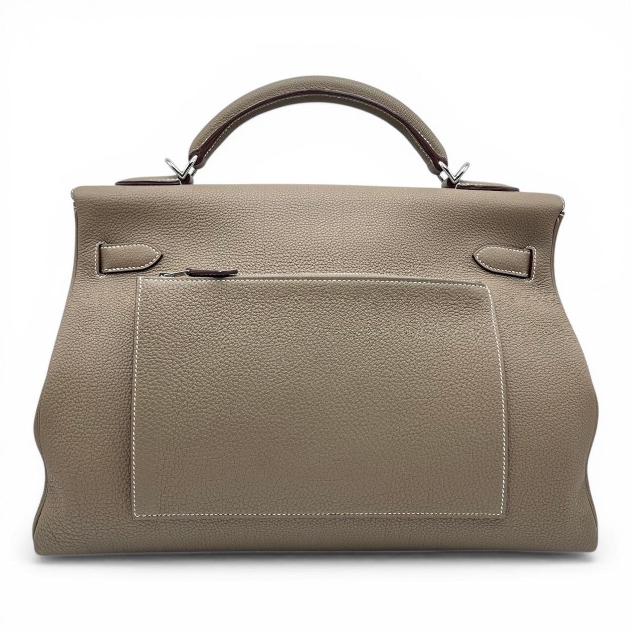 エルメス マキシケリー 42 エトゥープ トゴ シルバー金具 W刻印