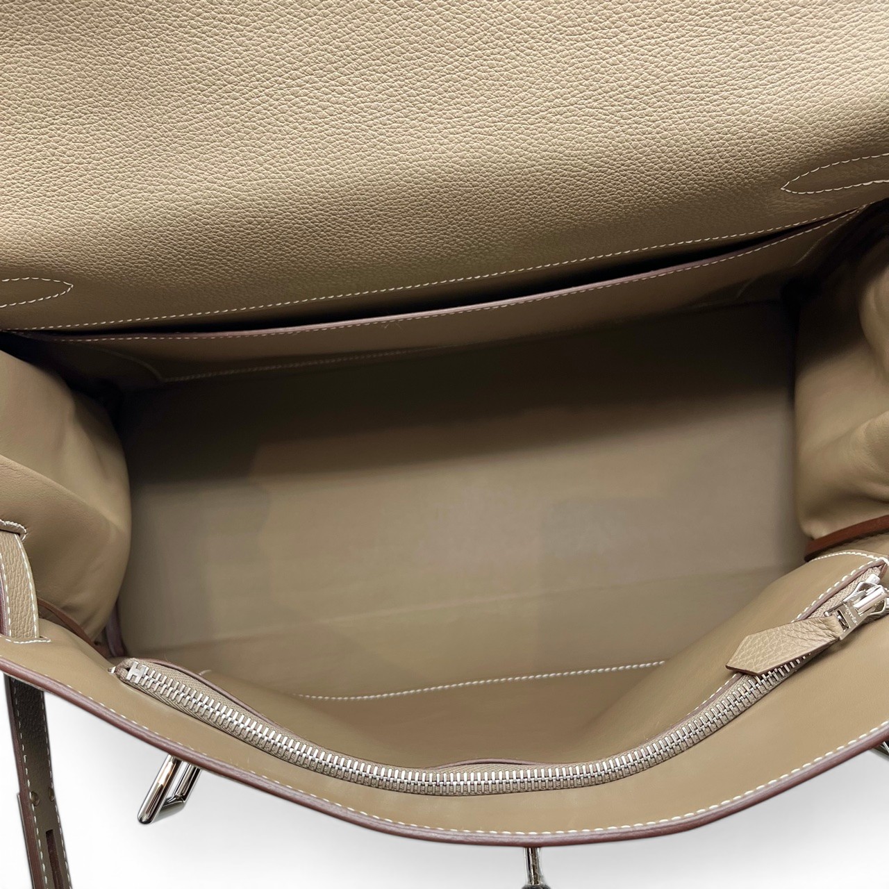 エルメス マキシケリー 42 エトゥープ トゴ シルバー金具 W刻印