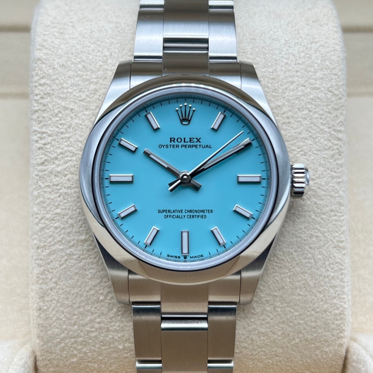 ロレックス オイスターパーペチュアル 277200 ターコイズブルー ステンレスチール 31mm