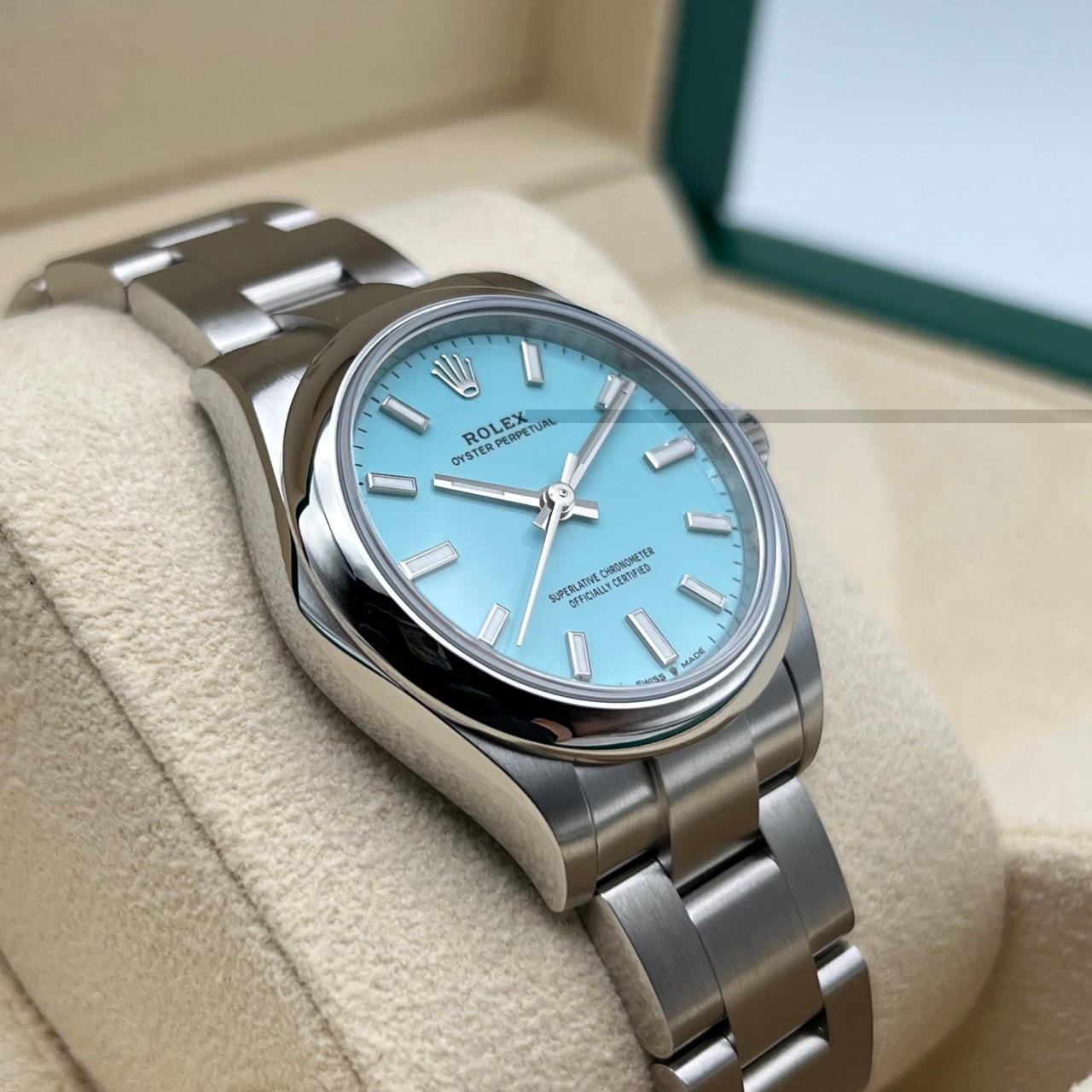 ロレックス オイスターパーペチュアル 277200 ターコイズブルー ステンレスチール 31mm