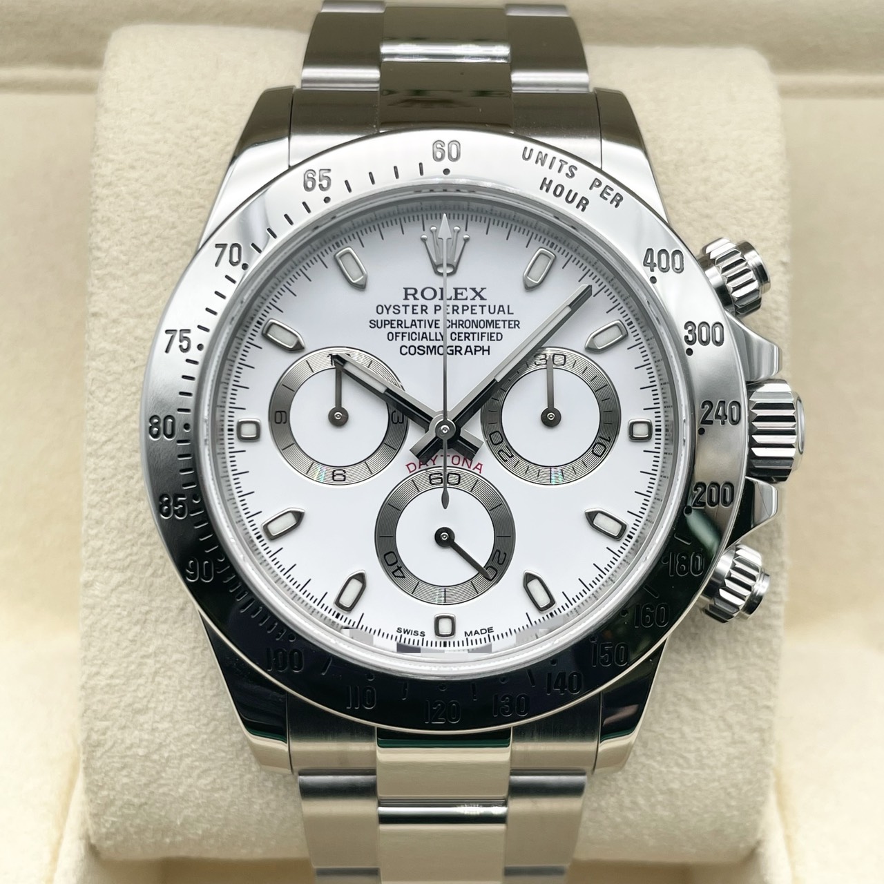 【廃盤モデル】【鏡面バックル】ロレックス デイトナ 116520 ホワイト ステンレススチール 40mm