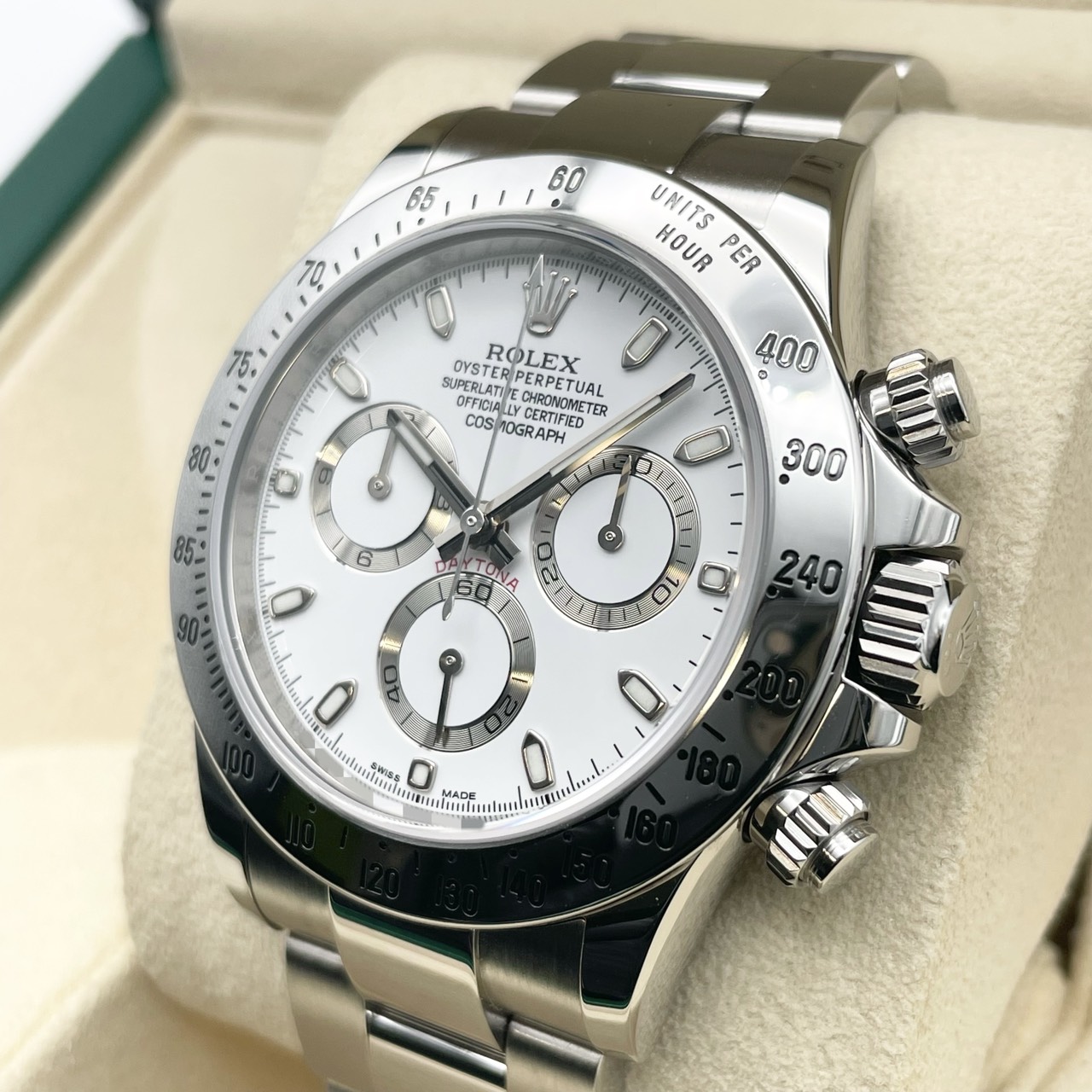 【廃盤モデル】【鏡面バックル】ロレックス デイトナ 116520 ホワイト ステンレススチール 40mm