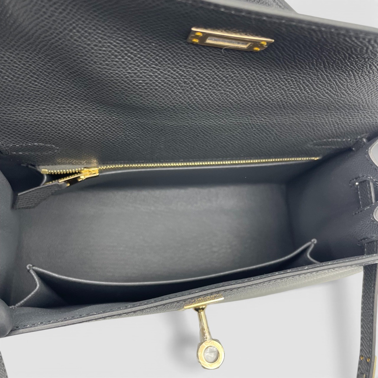 エルメス ケリー 25 プロン エプソン シャンパンゴールド金具 K刻印