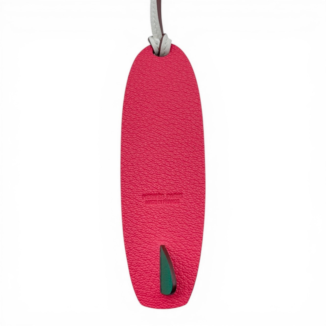 【ハワイ ワイキキ限定】エルメス プティアッシュ サーフボード チャーム ローズリップスティック/ライム シェーブル