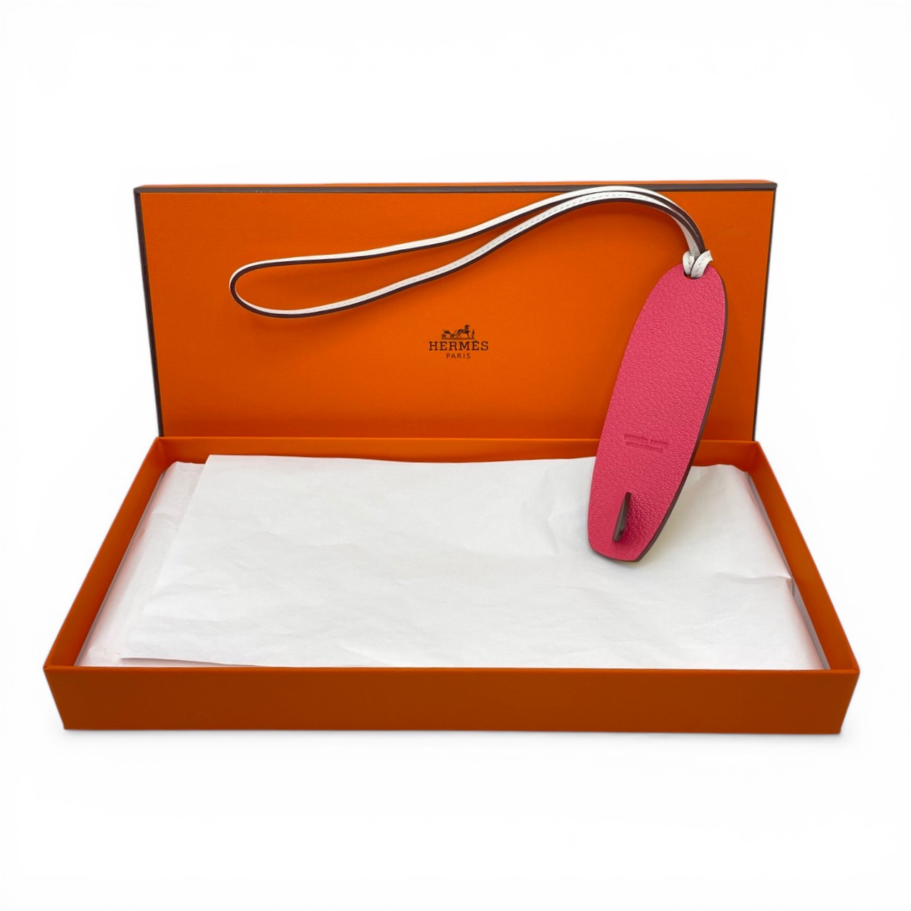 【ハワイ ワイキキ限定】エルメス プティアッシュ サーフボード チャーム ローズリップスティック/ライム シェーブル