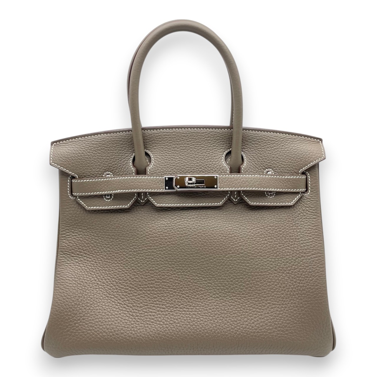 新品未使用 HERMES エルメス　バーキン30　エトープ　シルバー金具 エルメス バーキン 30 エトゥープ トゴ シルバー金具 T刻印 - ブランド