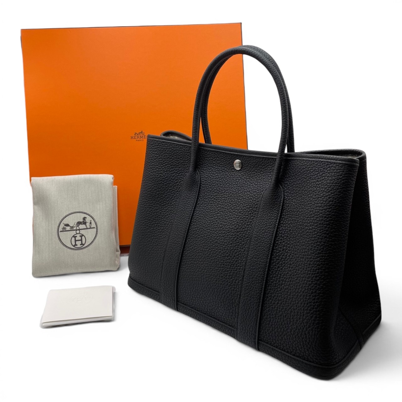 エルメス ガーデンパーティ PM ノワール ネゴンダ シルバー金具 G刻印