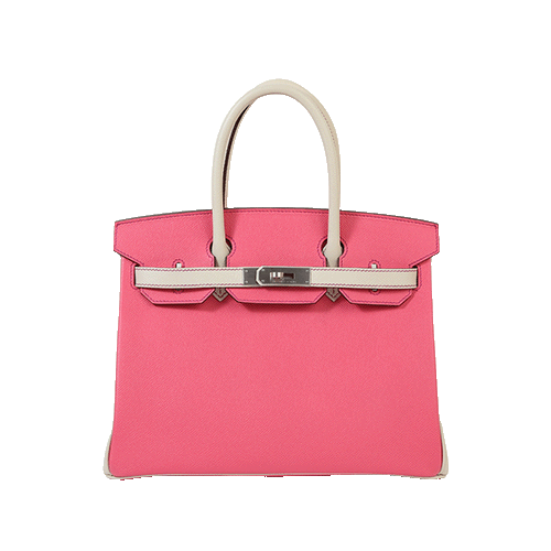 エルメス バーキン30 ローズアザレ,クレ エプソン シルバー金具 中古美品