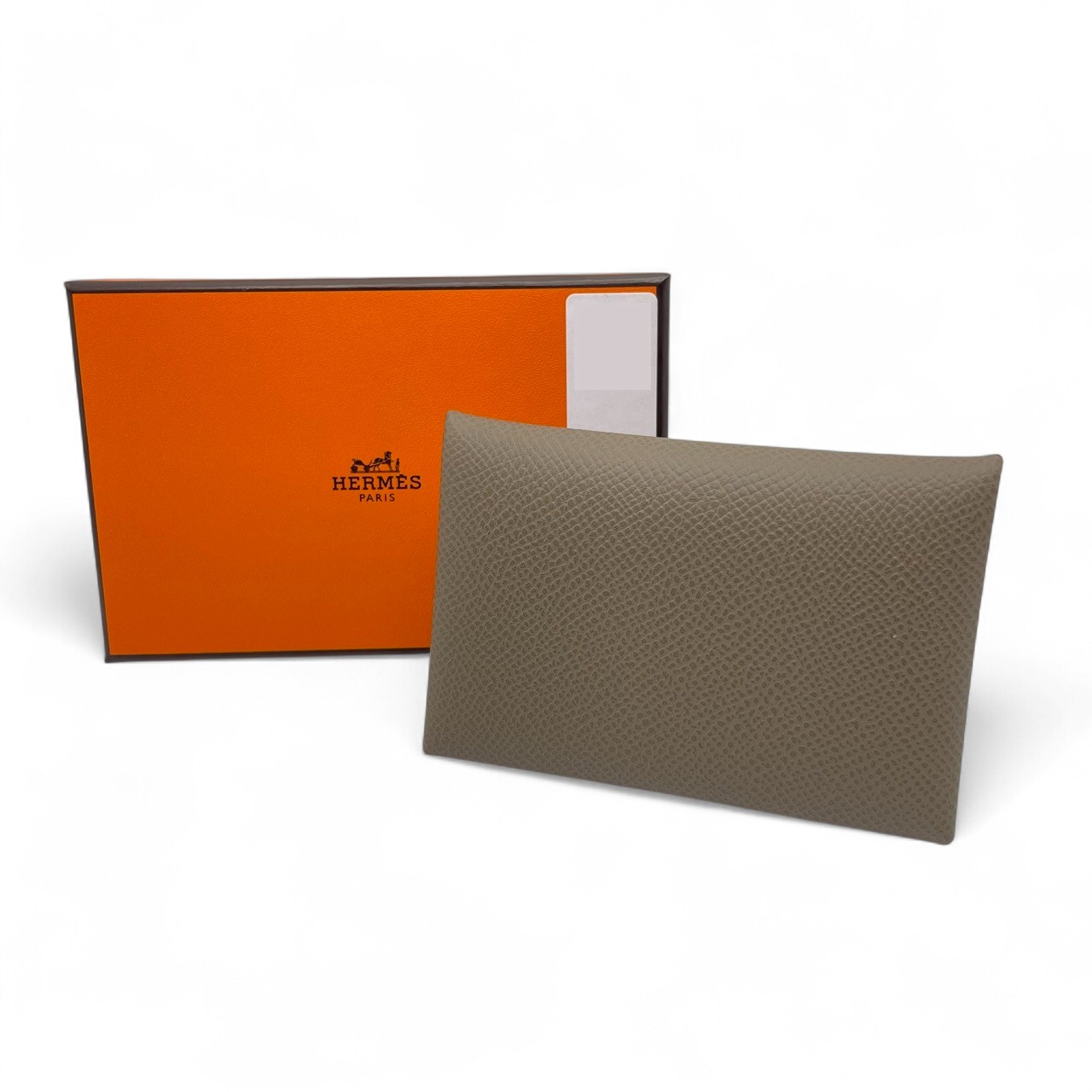 ✨美品✨HERMES エルメス　カルヴィ　エプソン エルメス カルヴィ エトゥープ エプソン シルバー金具 W刻印