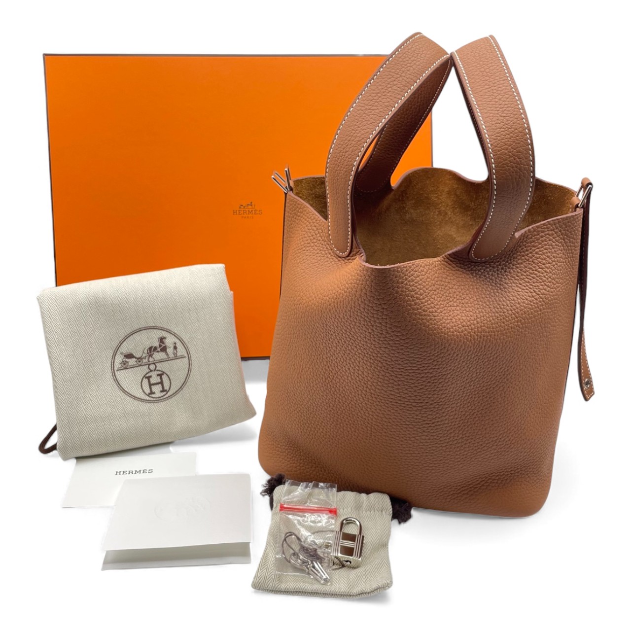 エルメス ピコタンロック MM ゴールド トリヨンクレマンス シルバー金具 B刻印