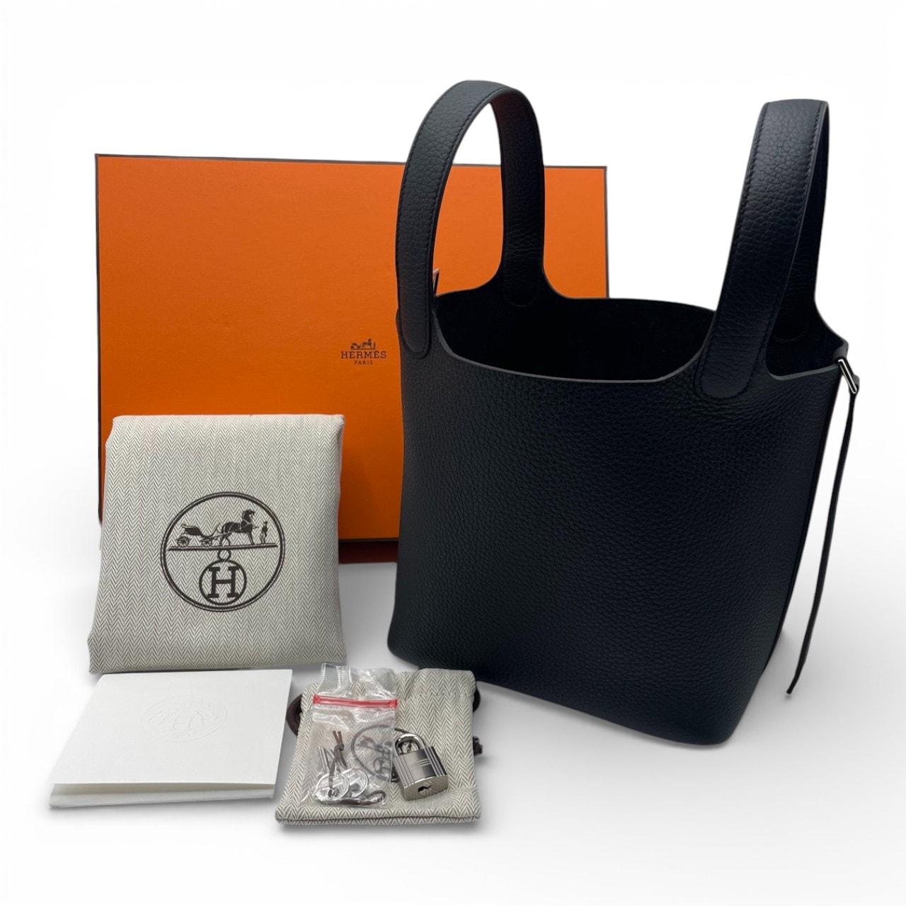 エルメス ピコタンロックPM ノワール 黒 トリヨンクレマンス シルバー金具 エルメス ピコタンロック PM ノワール トリヨンクレマンス シルバー