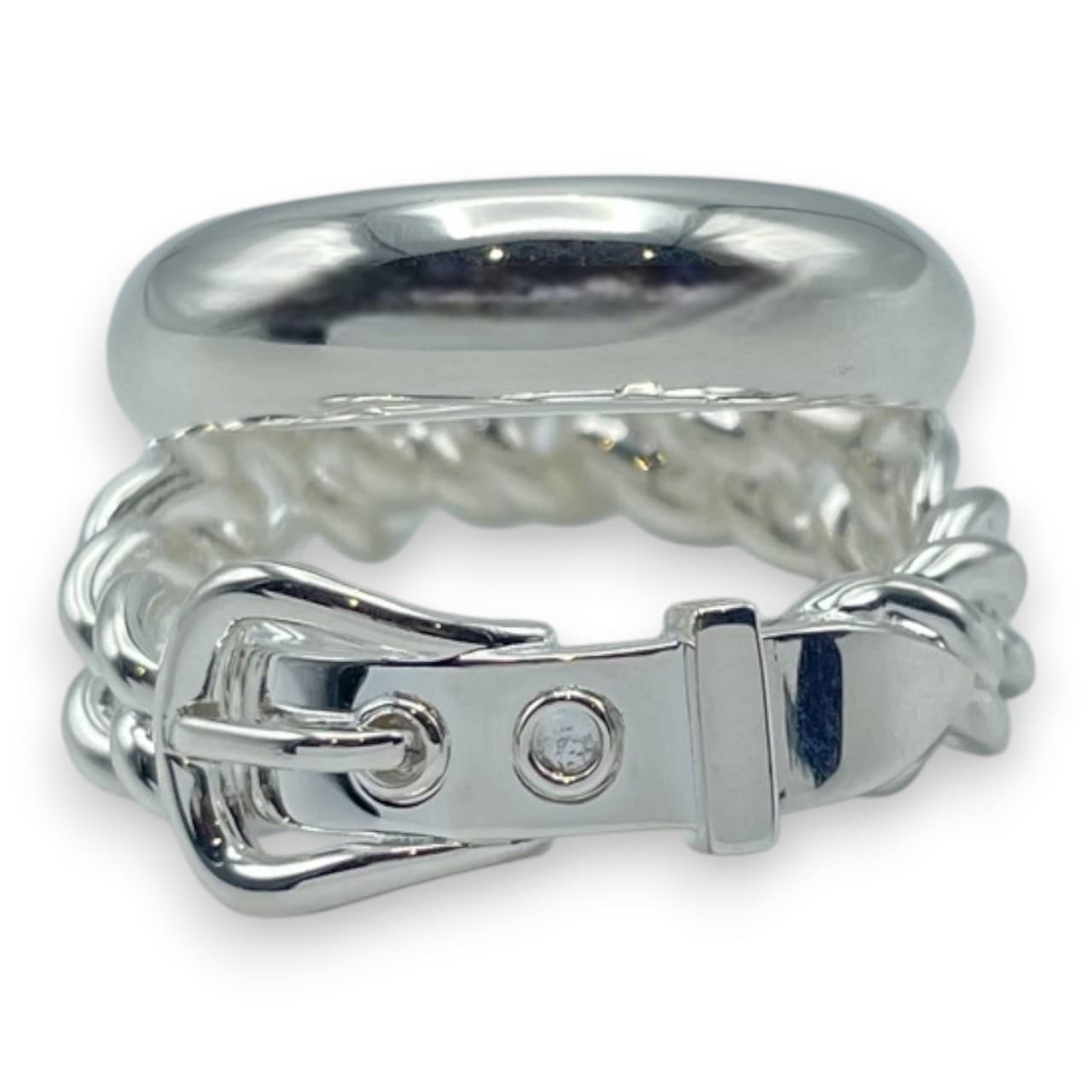 エルメス ブックル・セリエ アンフレキシブル リング 55 シルバー925