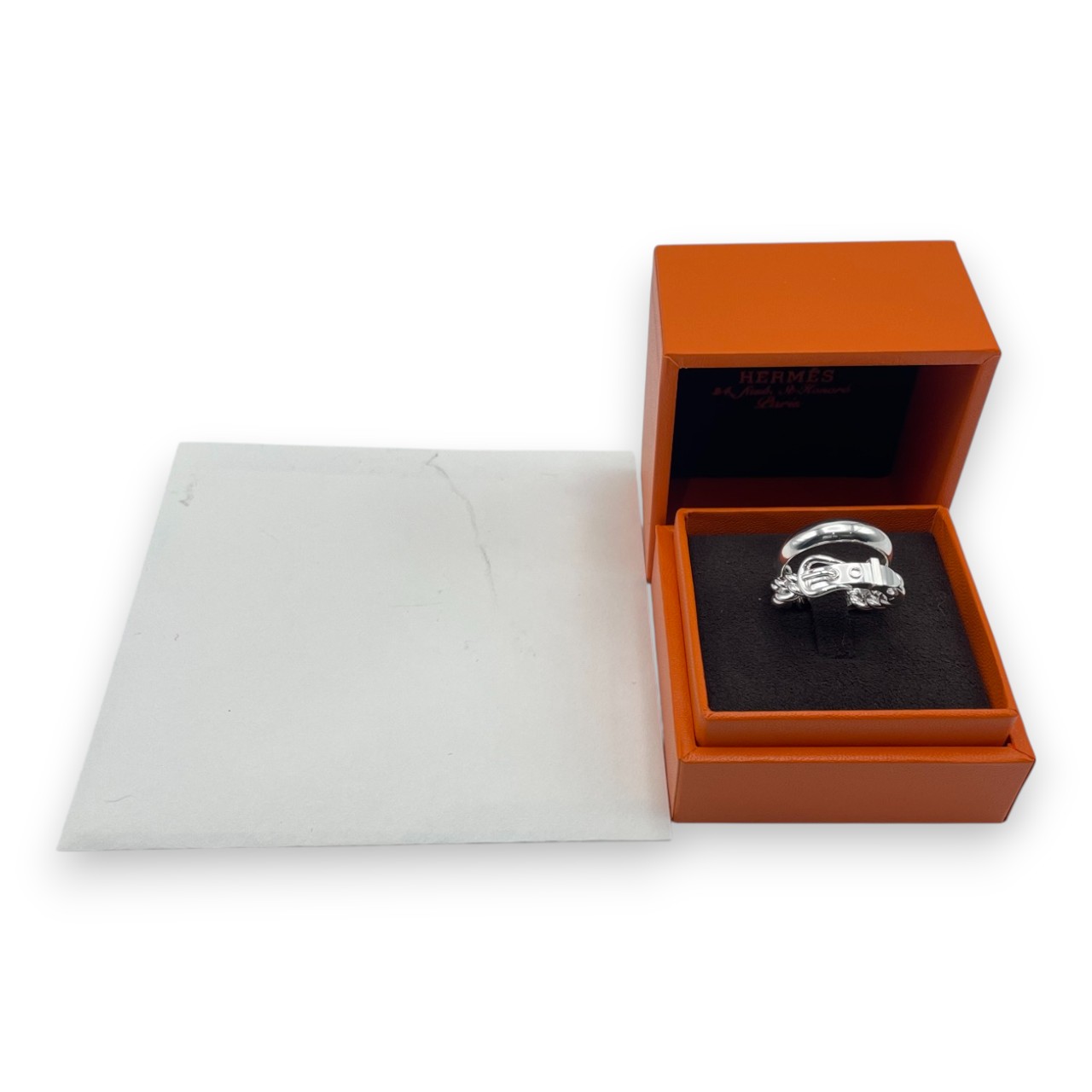 エルメス ブックル・セリエ アンフレキシブル リング 55 シルバー925