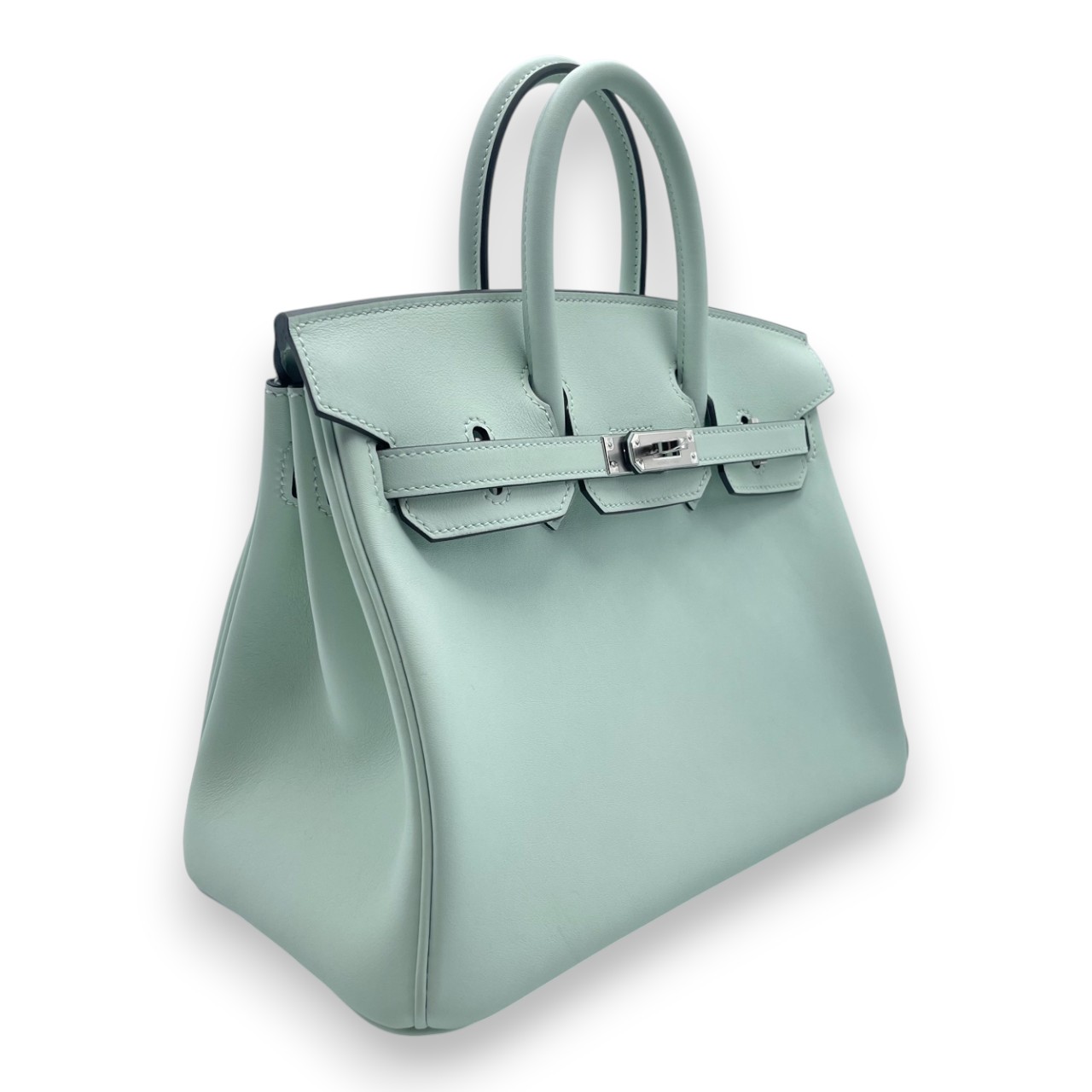 エルメス バーキン 25 ヴェールペパーミント スイフト シルバー金具 K刻印