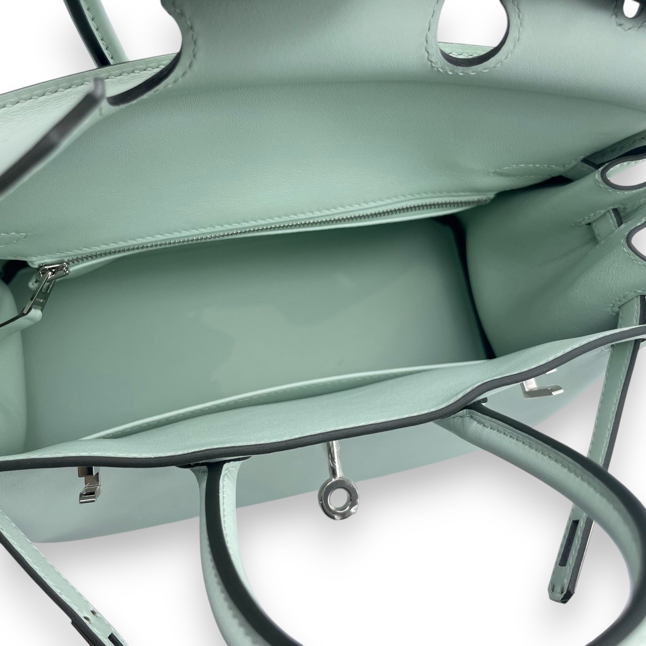 エルメス バーキン 25 ヴェールペパーミント スイフト シルバー金具 K刻印