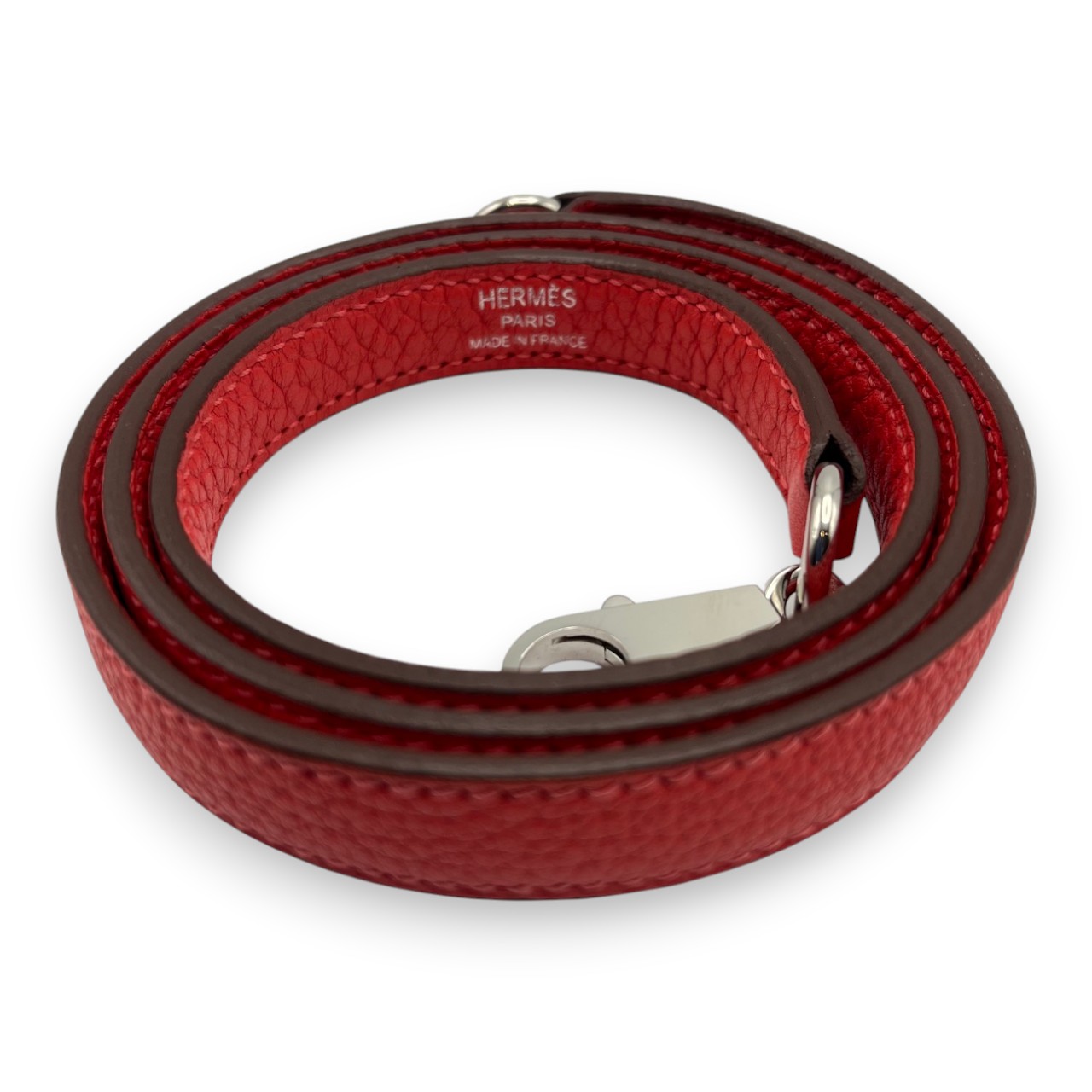 エルメス ボリード マカロン 31 ルージュピヴォワンヌ トリヨンクレマンス シルバー金具 X刻印