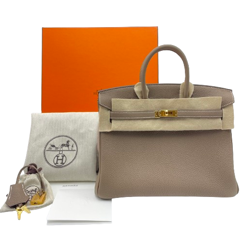 【現金特価】エルメス バーキン 25 エトゥープ トゴ ゴールド金具 U刻印