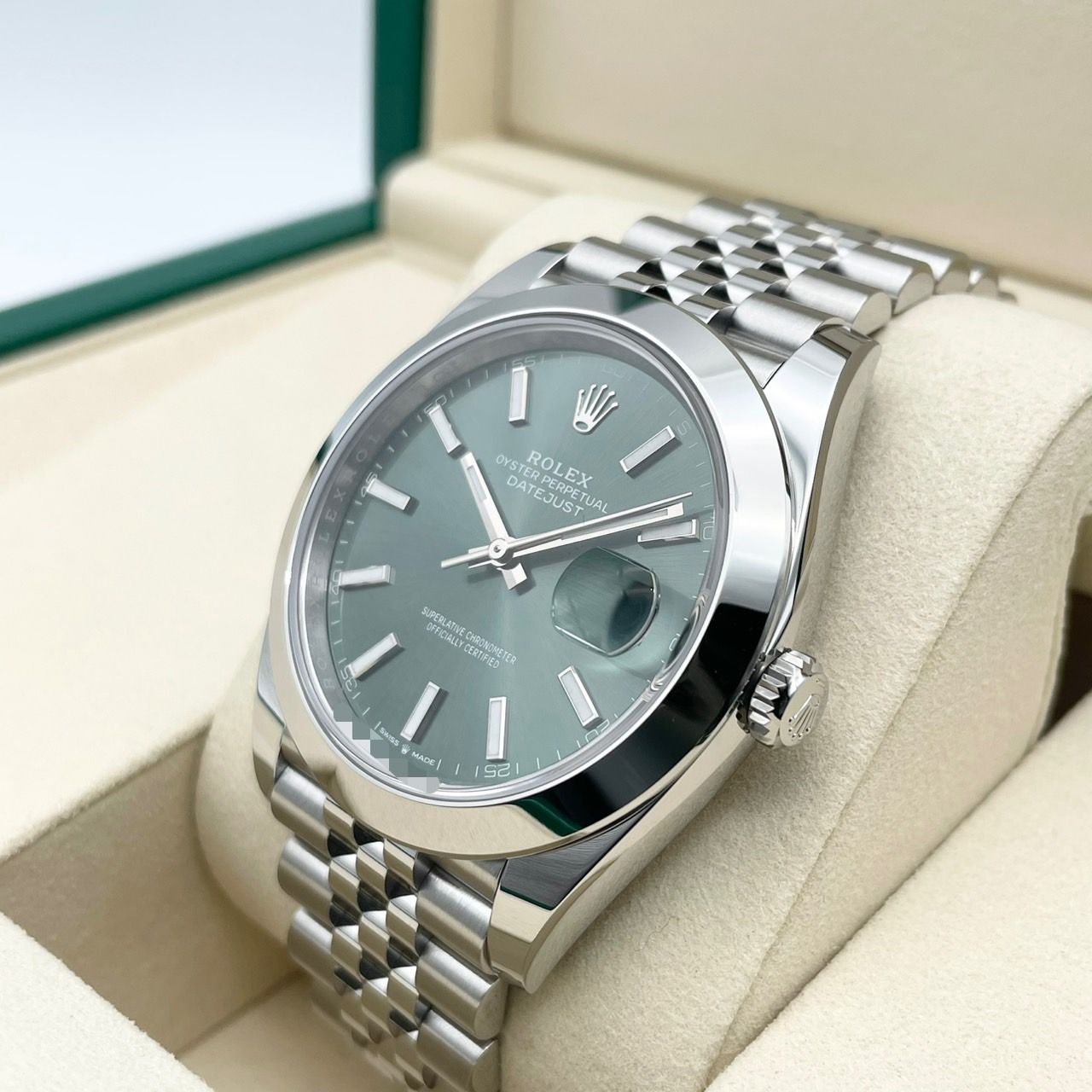 ロレックス デイトジャスト 126300 ミントグリーン　ジュビリーブレスレット 41mm