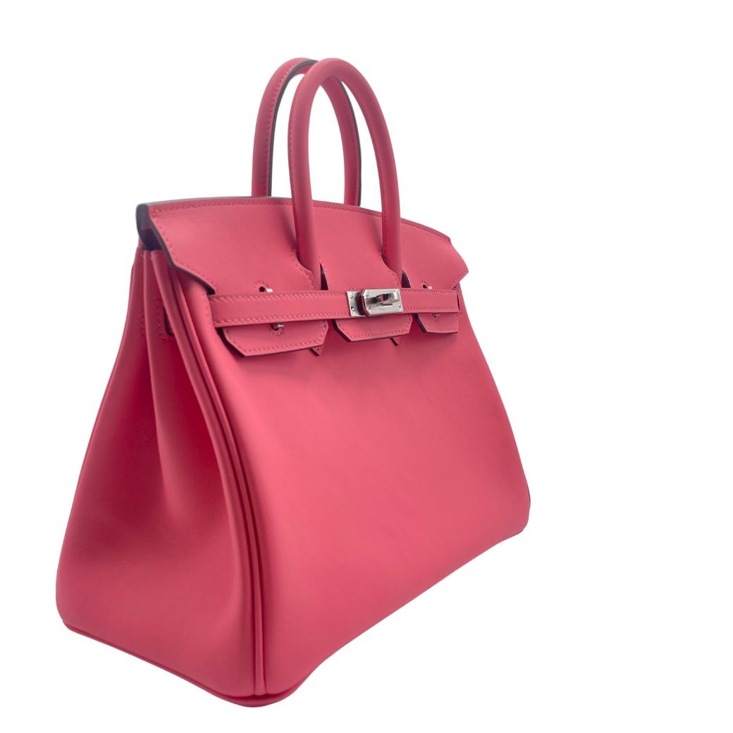 エルメス バーキン 25 ローズアザレ スイフト シルバー金具 K刻印