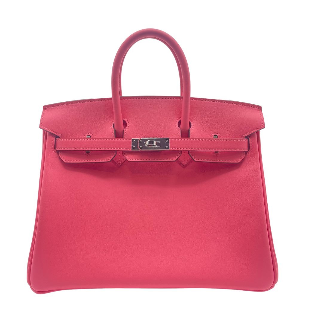 エルメス バーキン 25 ローズアザレ スイフト シルバー金具 K刻印