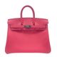 エルメス バーキン 25 ローズアザレ スイフト シルバー金具 K刻印