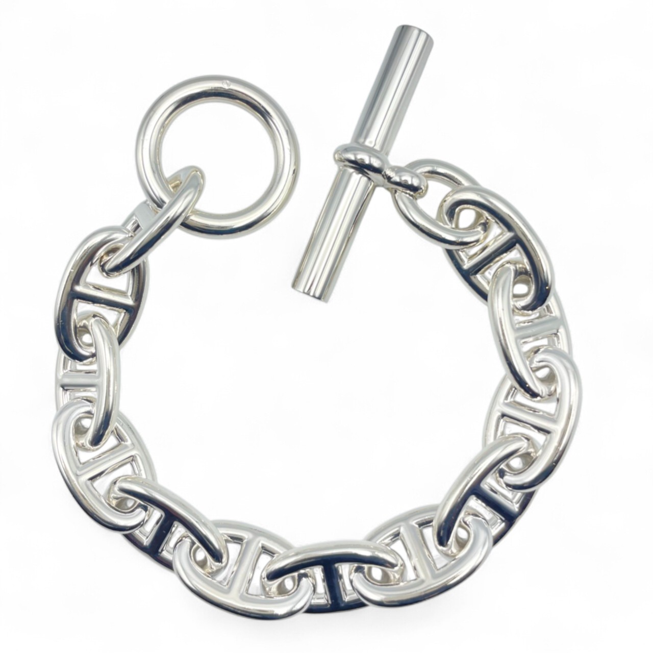 エルメス シェーヌ・ダンクル ブレスレット TGM シルバー925 12コマ