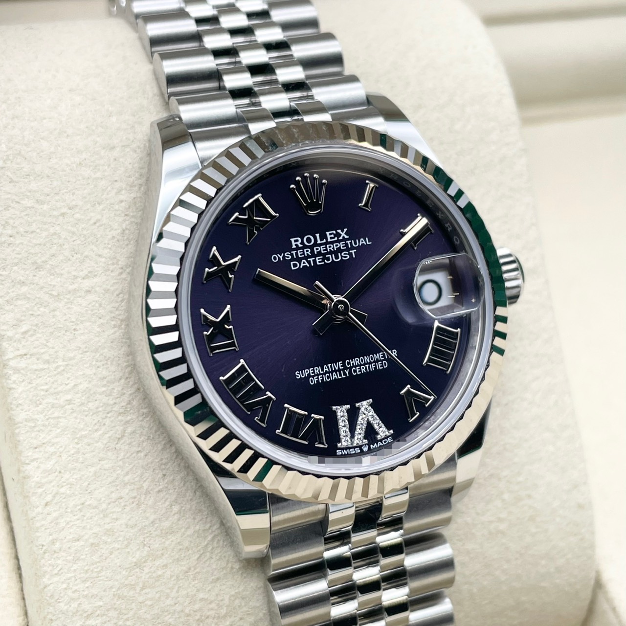 ロレックス デイトジャスト 278274 オーベルジーヌ Ⅵダイヤ 31mm