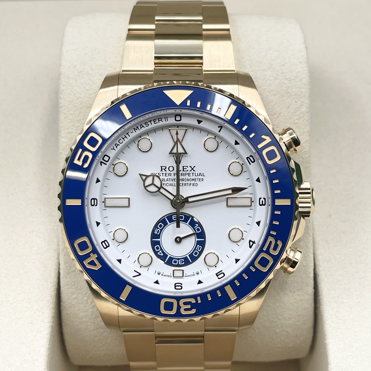 ロレックス ヨットマスター II 126688 ホワイト イエローゴールド 44ｍｍ