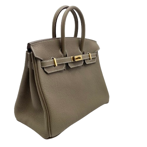 エルメス バーキン25 エトュープ トゴ ゴールド金具 B刻印