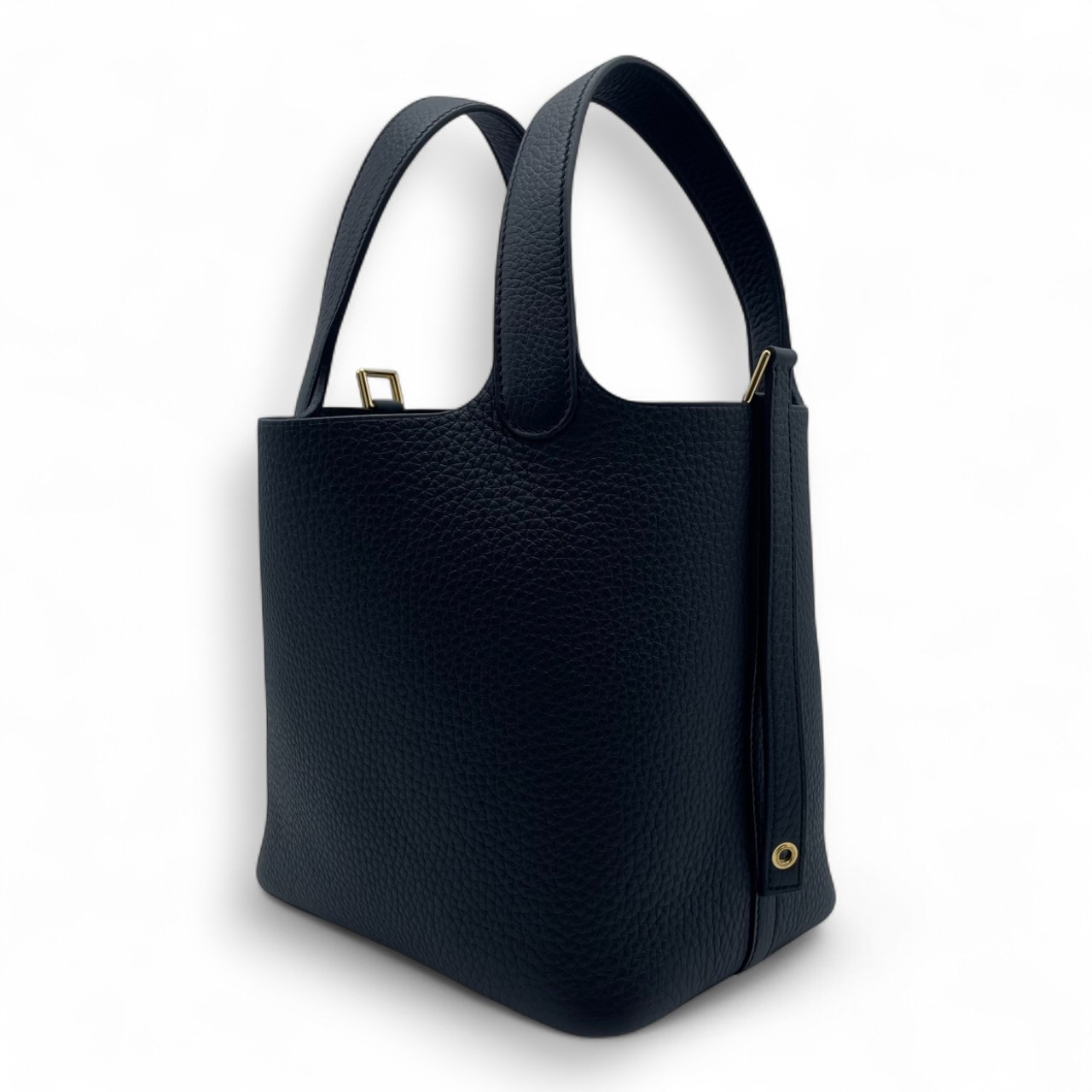 【新品未使用】HERMES ピコタンロック PM ノワール×ゴールド金具 K刻印 エルメス ピコタンロック MM ノワール トゴ シルバー金具 W刻印