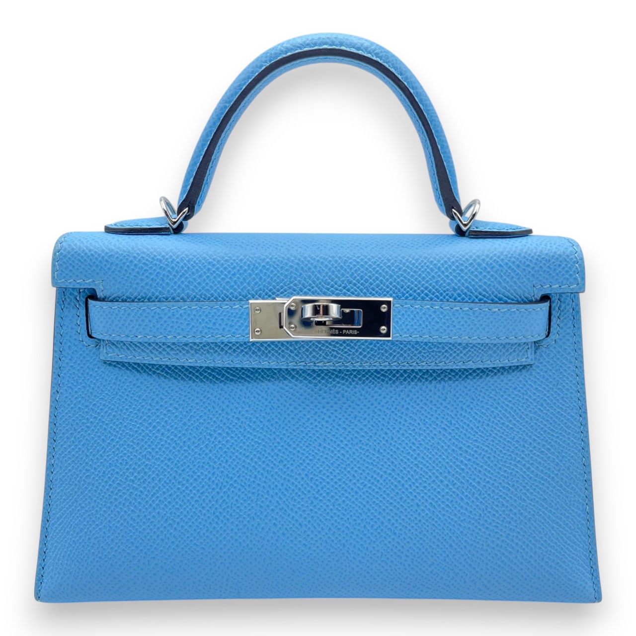 エルメス ミニケリー セレステ エプソン シルバー金具 U刻印